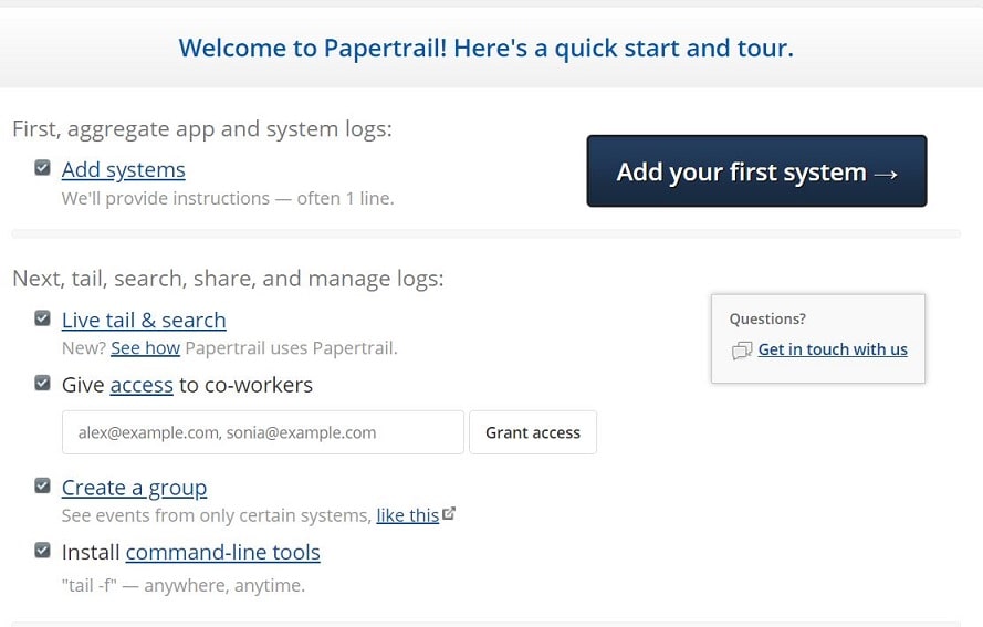Papertrailapp Add First System